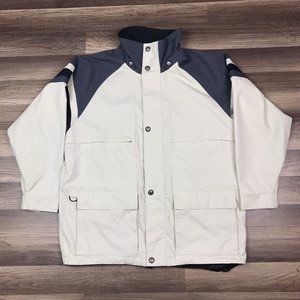 Vintage Powderhorn Jacket Tan Gray Full Zip Mesh Lined Men's Size Medium